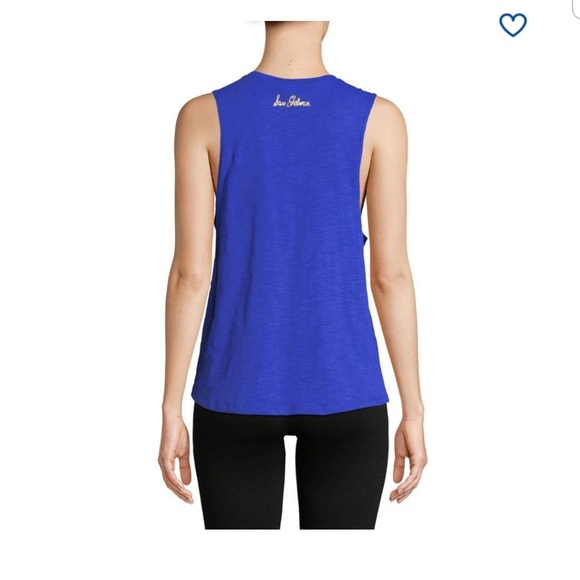 Sam Edelman Slub Jersey Muscle Tank Pantone Blue - Picture 2 of 8